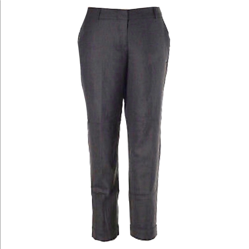Eileen Fisher Gray Slim Cut Cropped Wool Pants Women’s Plus Size 16
